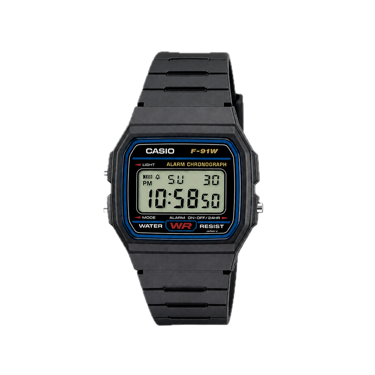 CASIO F-91W-1YEG Schiedsrichter Uhr
