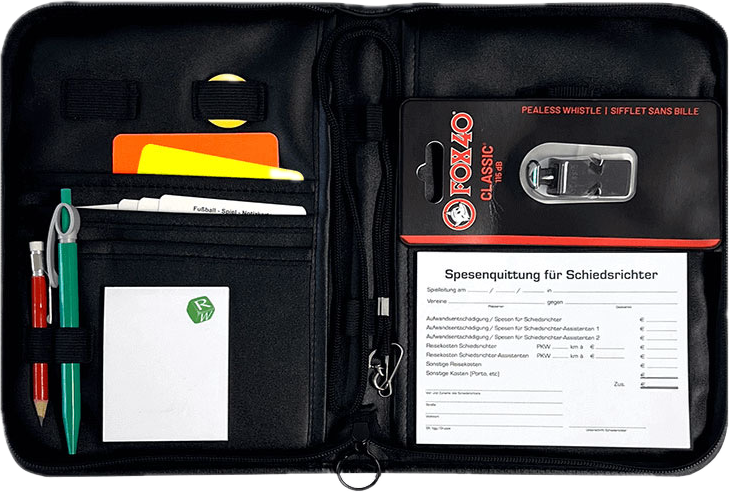 Refereeworld Schiedsrichter-Set, Leder, Groß 27x18 cm